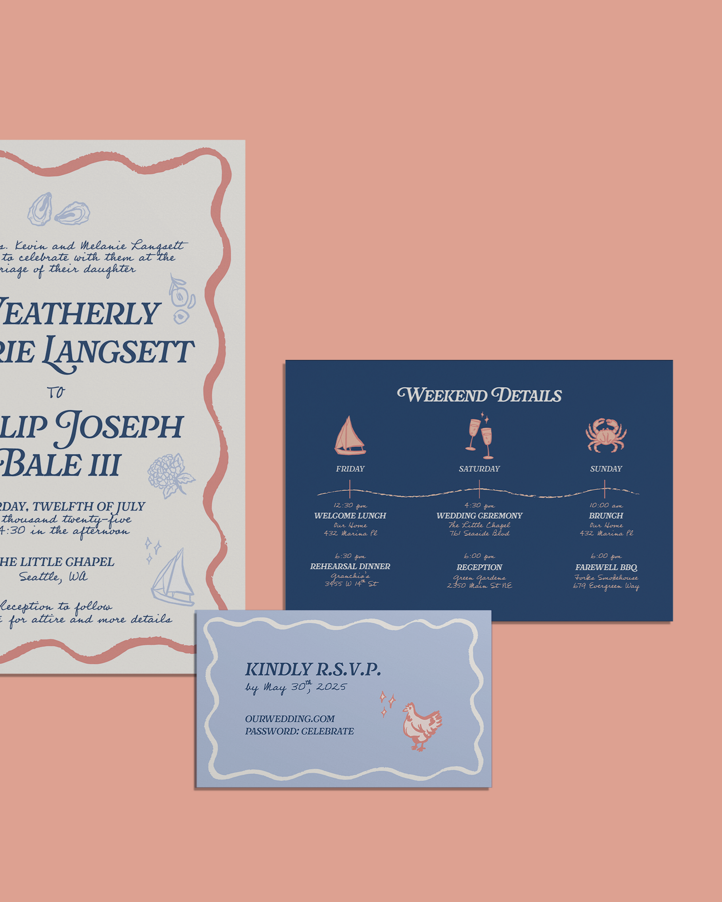 Custom Wedding Invitation Suite
