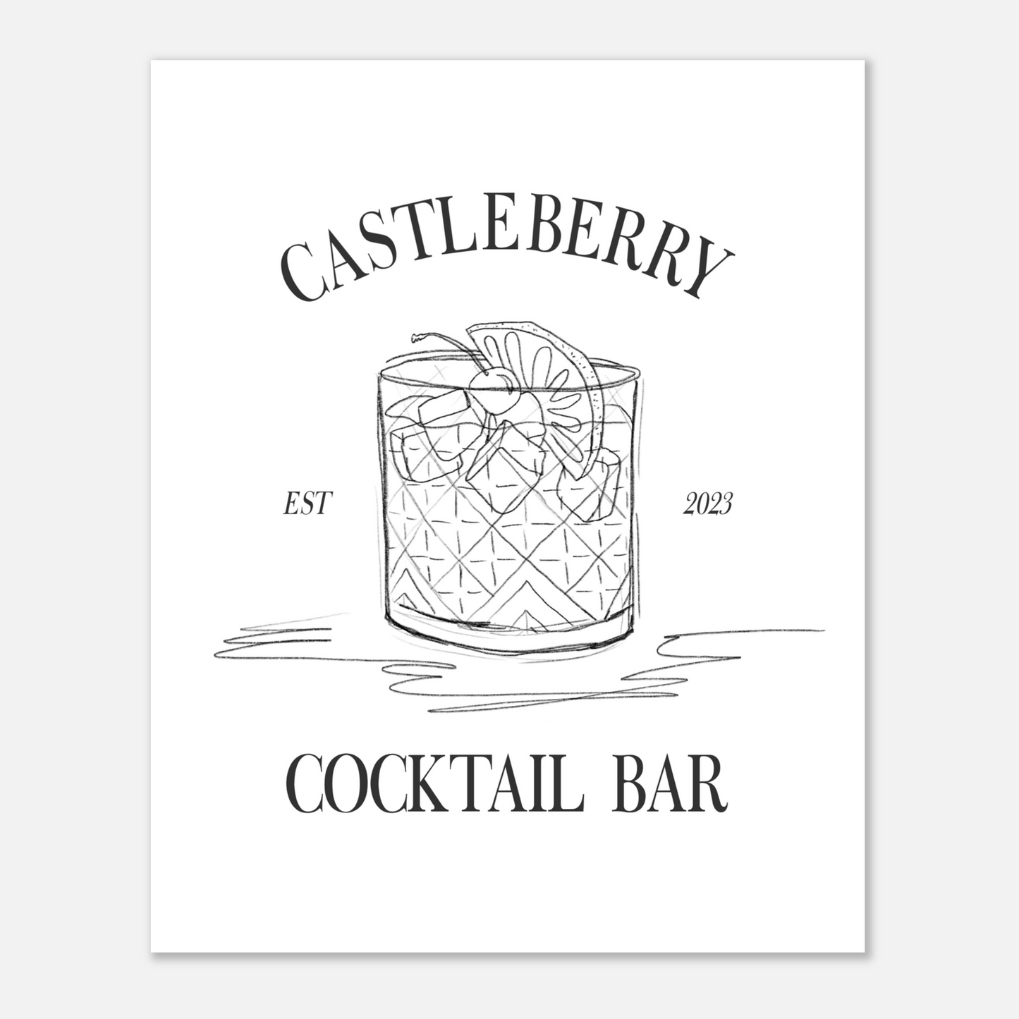 Custom Bar Cart Print