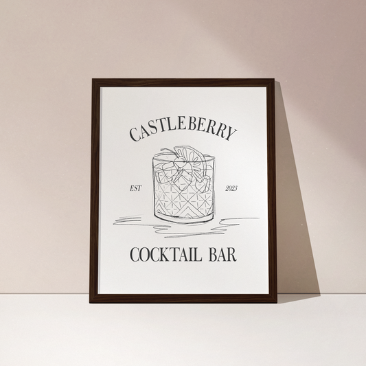 Custom Bar Cart Print