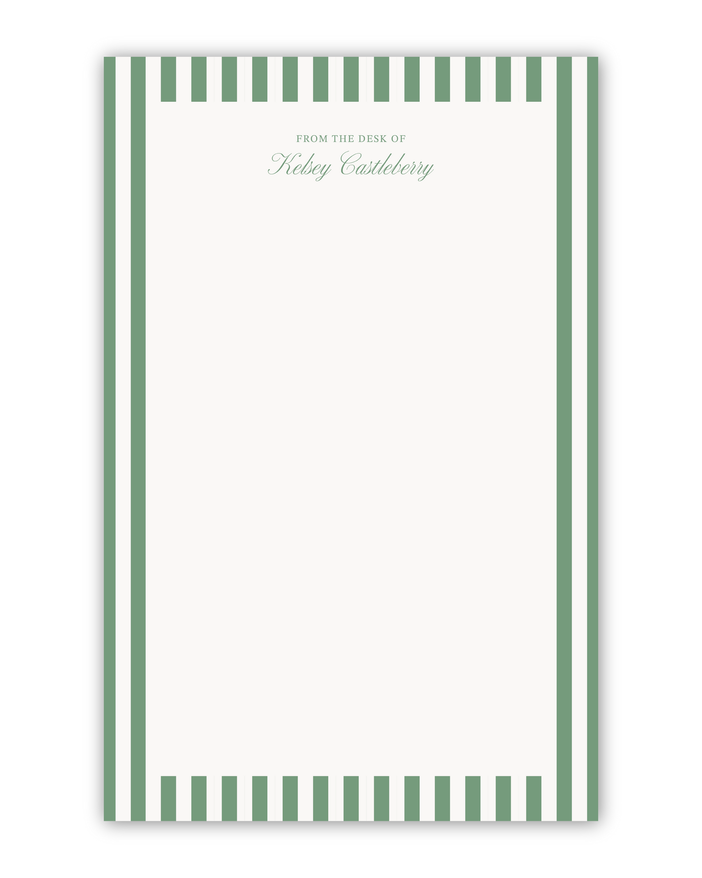 Classic Pinstriped Notepad