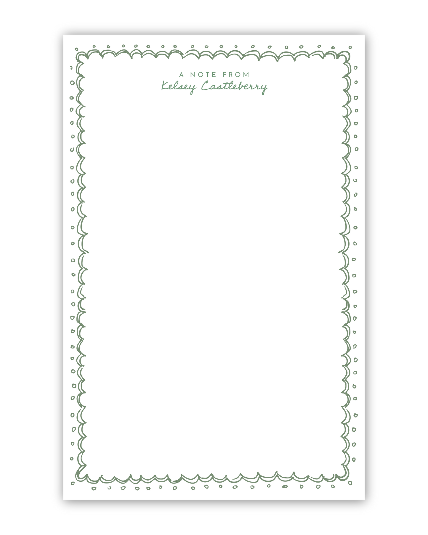 Scalloped Details Notepad