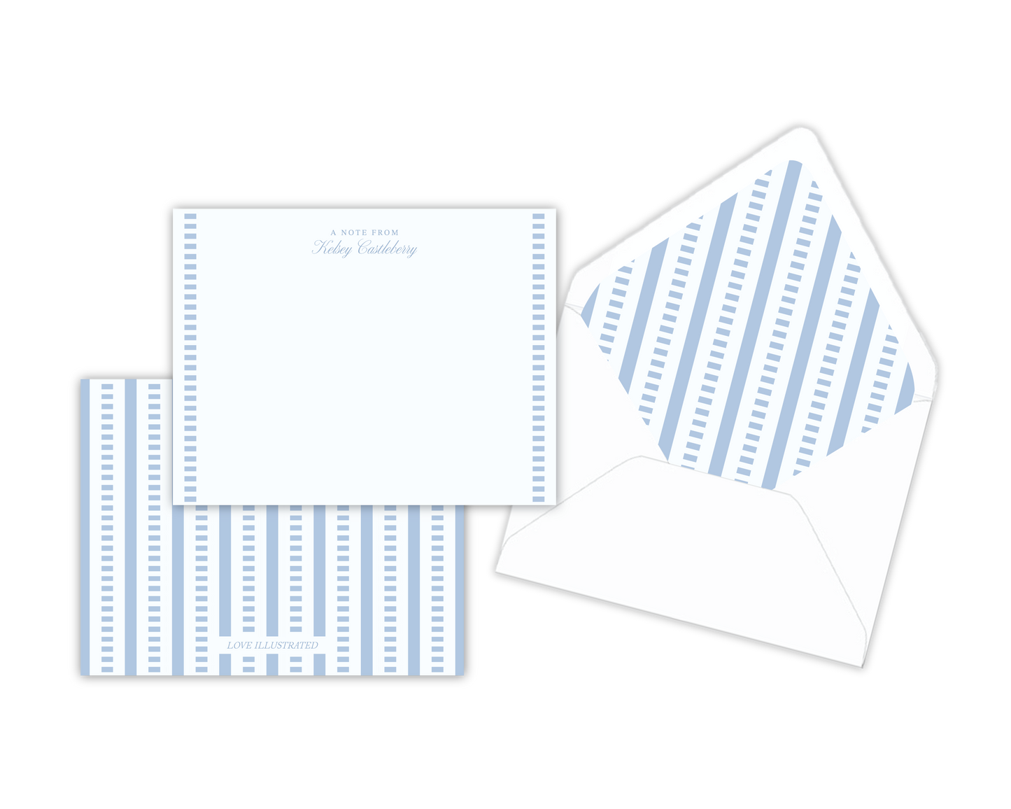 Classic Pinstriped Notecards