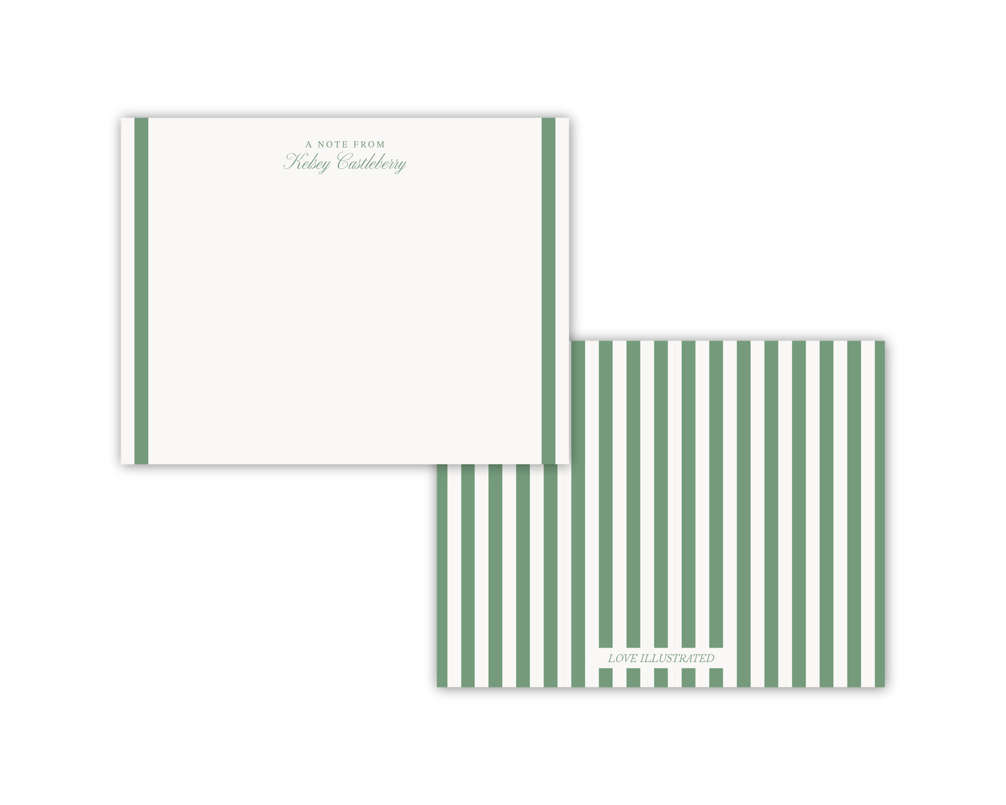 Classic Pinstriped Notecards
