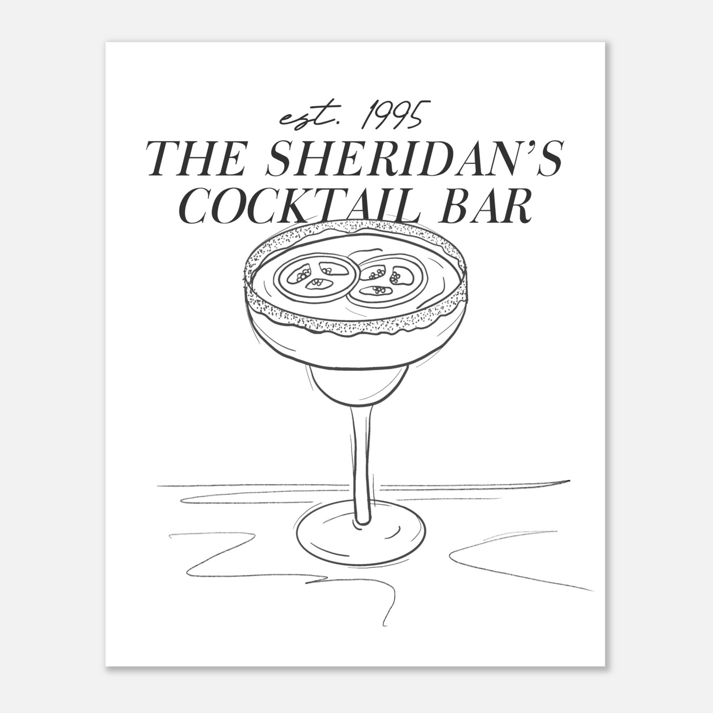 Custom Bar Cart Print