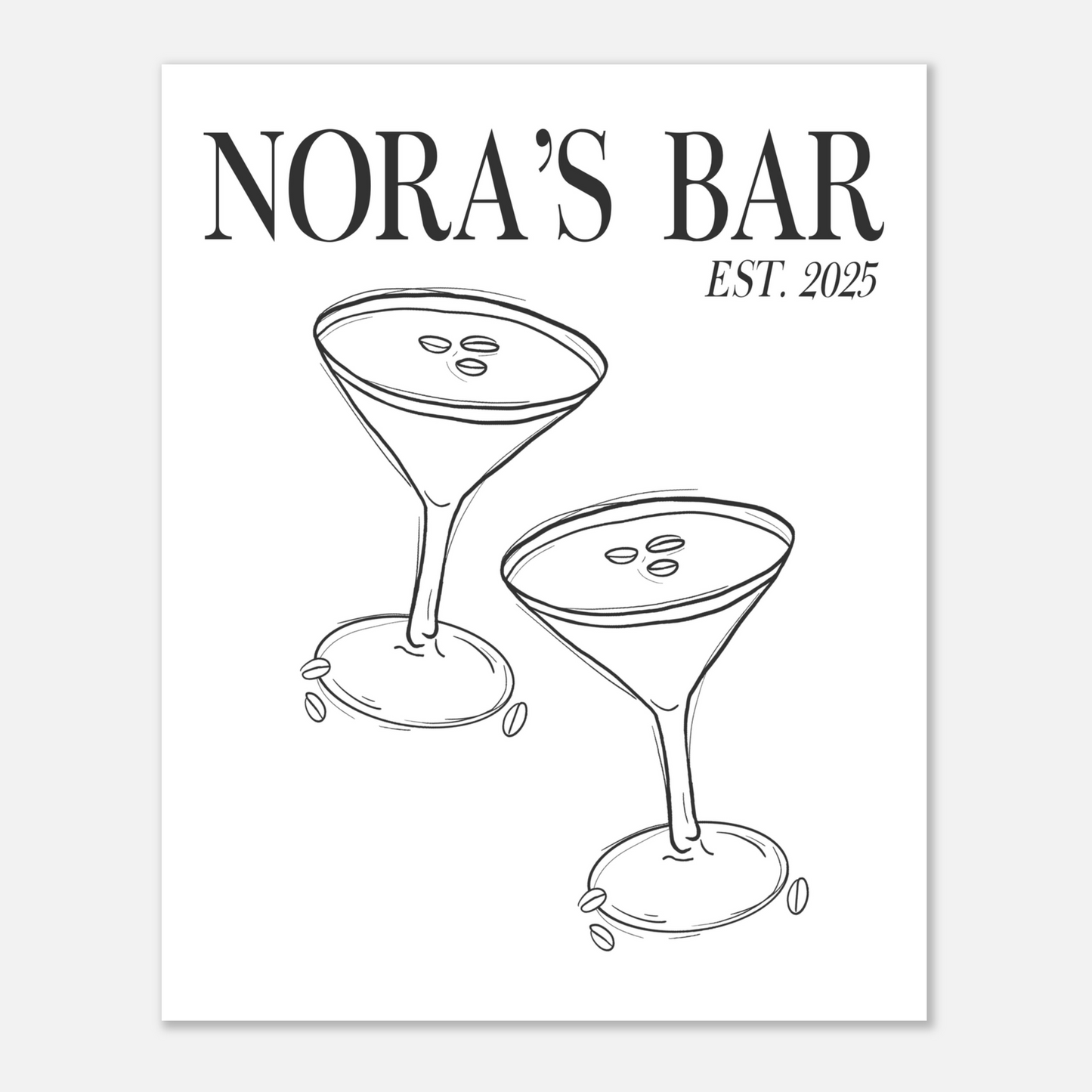 Custom Bar Cart Print